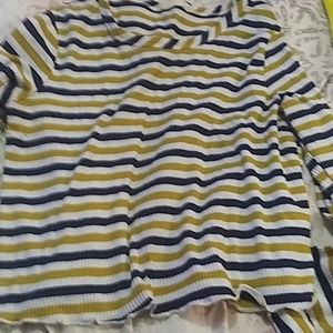 cropped stripped tee